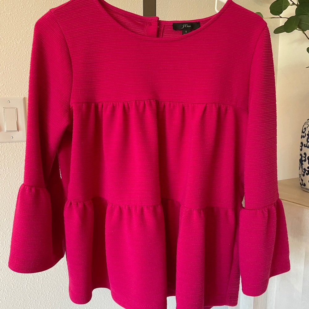 J. Crew Tiered Bell Sleeve Top S